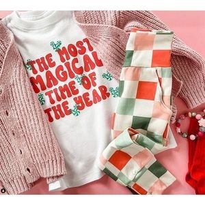Christmas Outfit The Most Magical Time of the Year Girls Set Wand Headband 18 mo
